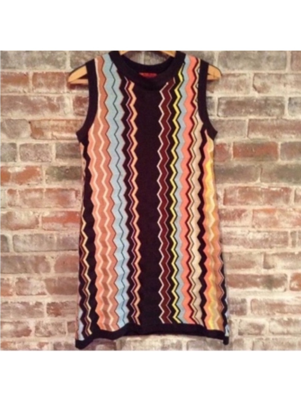 Missoni for Target | Dress | MFT Dark Brown Multi Colored Chevron Knit Dress - Picture 3 of 11